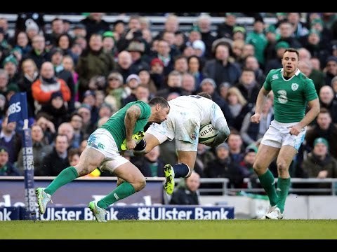 Excellent evasive running from Alex Goode relieves pressure, Ireland v England, 1st March 2015