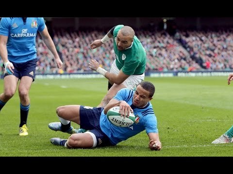 David Odiete scores try after great pass wide! | RBS 6 Nations