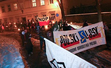 Manifestacja NOP w obronie polskości Śląska