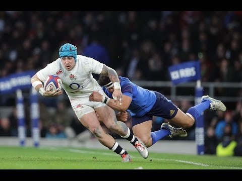 Super Jack Nowell Try, England v France, 21st March 2015