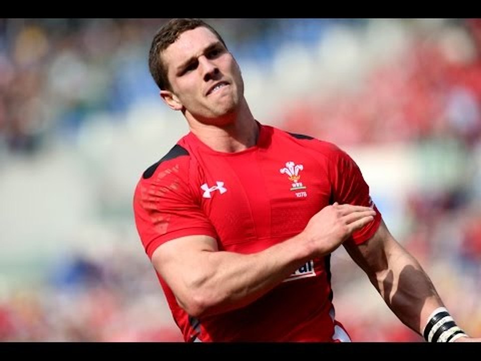 George North 1st Try, Italy v Wales, 21st March 2015