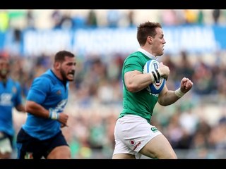 Gilroy scores try after pin point crossfield kick! | RBS 6 Nations