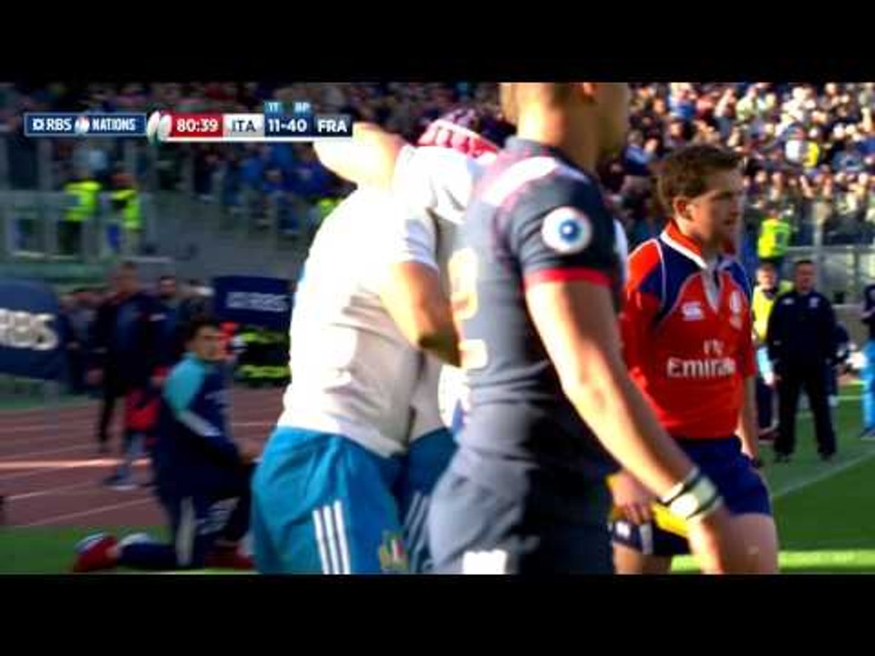 Esposito scores in the corner after great Italian attack! | RBS 6 Nations