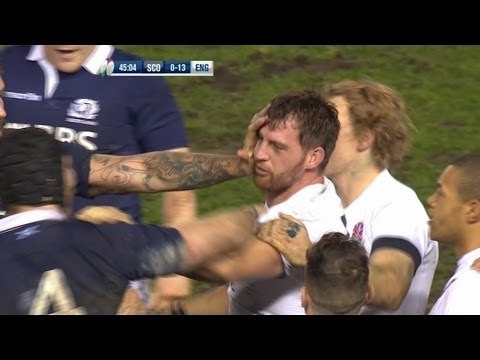 Tempers fray at Murrayfield - Scotland v England 8th February 2014