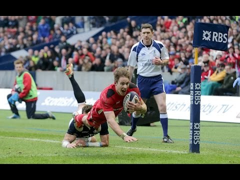 Previous obstruction sees try ruled out, Scotland v Wales, 15th Feb 2015
