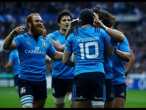 Carlo Canna close-range try against France! | RBS 6 Nations