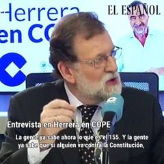 Rajoy, durante su entrevista con Cadena Cope