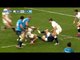 Luca Morisi squeezes in at the corner for his 2nd Try, England v Italy, 14th Feb 2015
