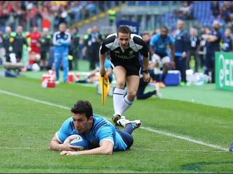Super Leonardo Sarto Try, Italy v Wales, 21st March 2015