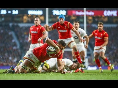 Taulupe Faletau scores try after busting two tackles! | RBS 6 Nations