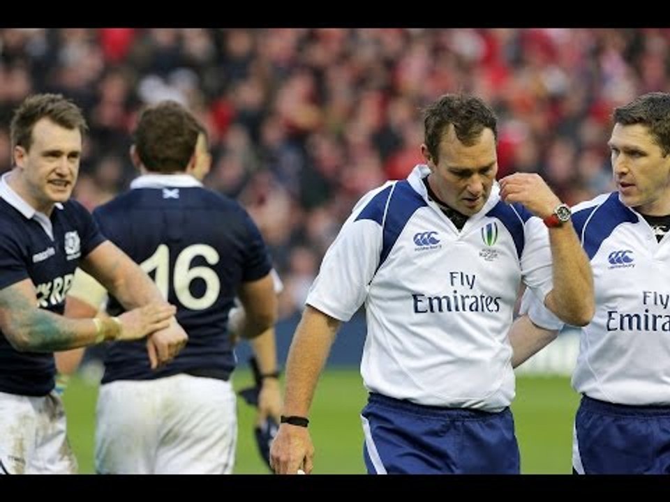 Final whistle scenes at Scotland v Wales, 15th Feb 2015