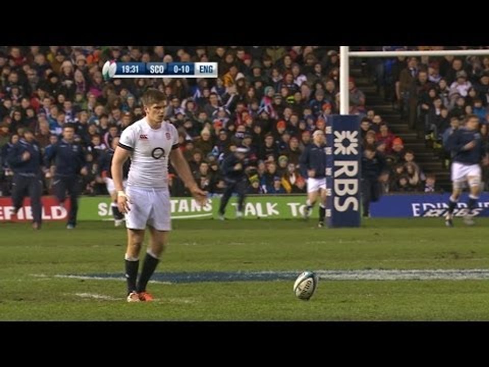 Owen Farrell Missed Penalty goes left & wide ...