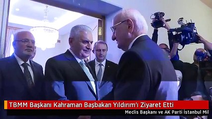 TBMM Başkanı Kahraman Başbakan Yıldırım'ı Ziyaret Etti