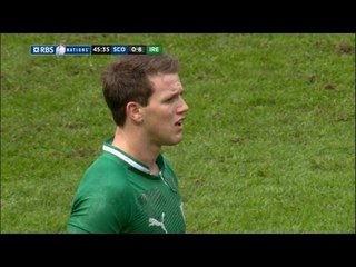 Well Finished Craig Gilroy Try  Makes it 0-8 Scotland v Ireland 24 Feb 2013