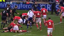 Powerful First Try for Richard Hibbard, Scotland v Wales 09 March 2013