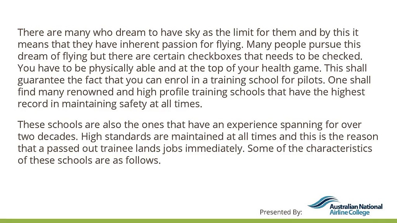 Any Australia Aviation Academy Trains Budding Talents To Be Successful Pilots