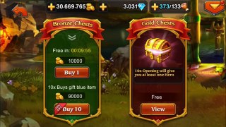 Heroes Charge MORE CRAZY OPEN 3392 Bronze Chest Proof Ucool reduce heroes drop rate