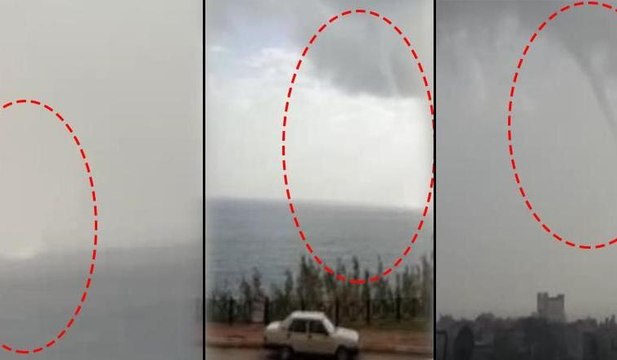 Antalya'da ikinci hortum paniği... Korku dolu anlar kamerada