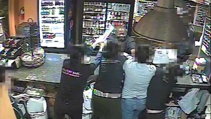 Workers involved in tug-of-war over cash register during attempted robbery
