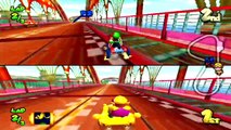 ABM: Mario & Luigi VS Wario & Waluigi !! Mario Kart Double Dash!! RACING & BATTLE MATCH !! HD