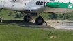 Agricultural Aircraft Takes Off From Grassy Makeshift Runway