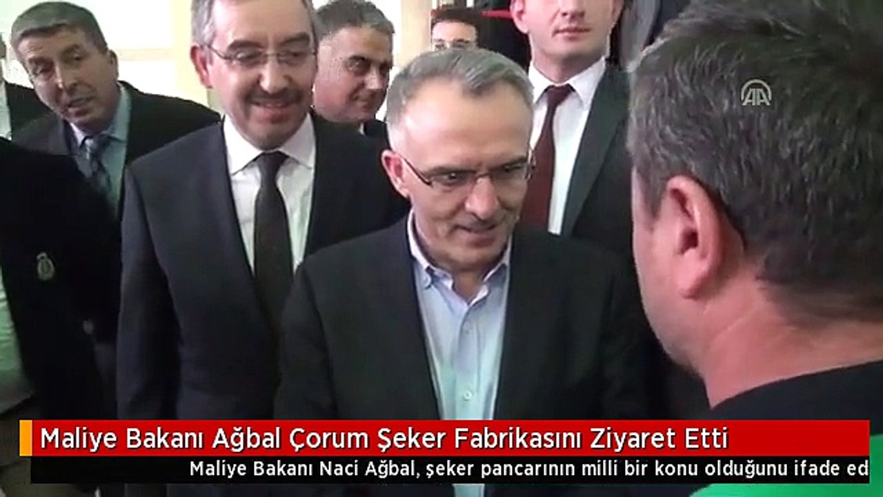 Maliye Bakanı Ağbal Çorum Şeker Fabrikasını Ziyaret Etti