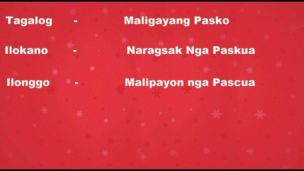 how say merry christmas in philippines