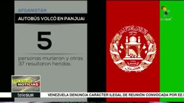 Al menos 5 muertos y 37 heridos en accidente de autobús en Afganistán