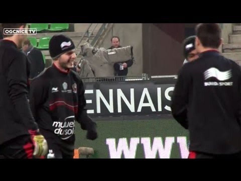 Rennes - Nice : petit pont d'Alexy Bosetti à l'échauffement