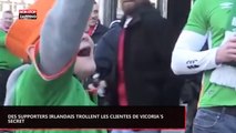 Des supporters irlandais taquinent les clientes d’une boutique de lingerie (Vidéo)
