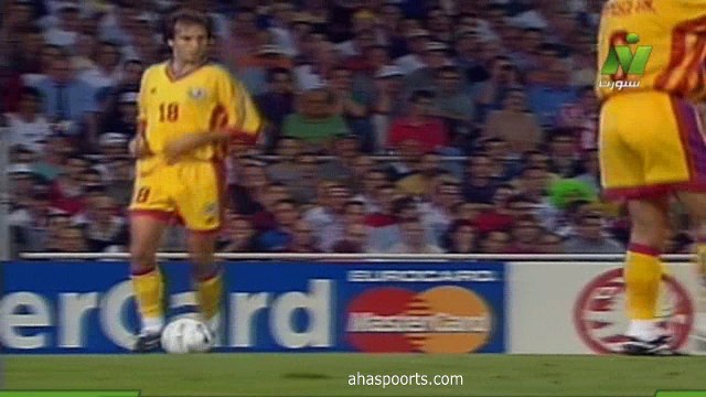 الشوط الاول مباراة رومانيا و انجلترا 2-1 كاس العالم 1998