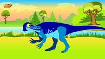 Çocuklar için Dinozorlar karikatür. Tyrannosaurus Rex ve diğer