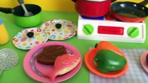 Best Learn Colors Video For Kids Soup Cooking toy kitchen velcro fruits vegetables
