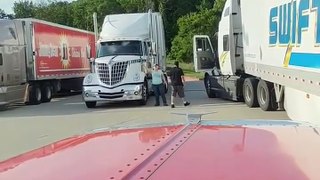Swift Driver Punches Female Truck Driver During Arguement