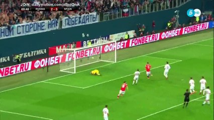 Fedor Smolov second Goal HD - Russia 3 - 3 Spain - 14.11.2017 (Full Replay)