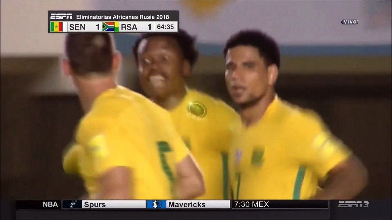 1-1 Percy Tau Goal  FIFA  WC Qualification CAF  R3 Group D - 14.11.2017 Senegal 1-1 South Africa