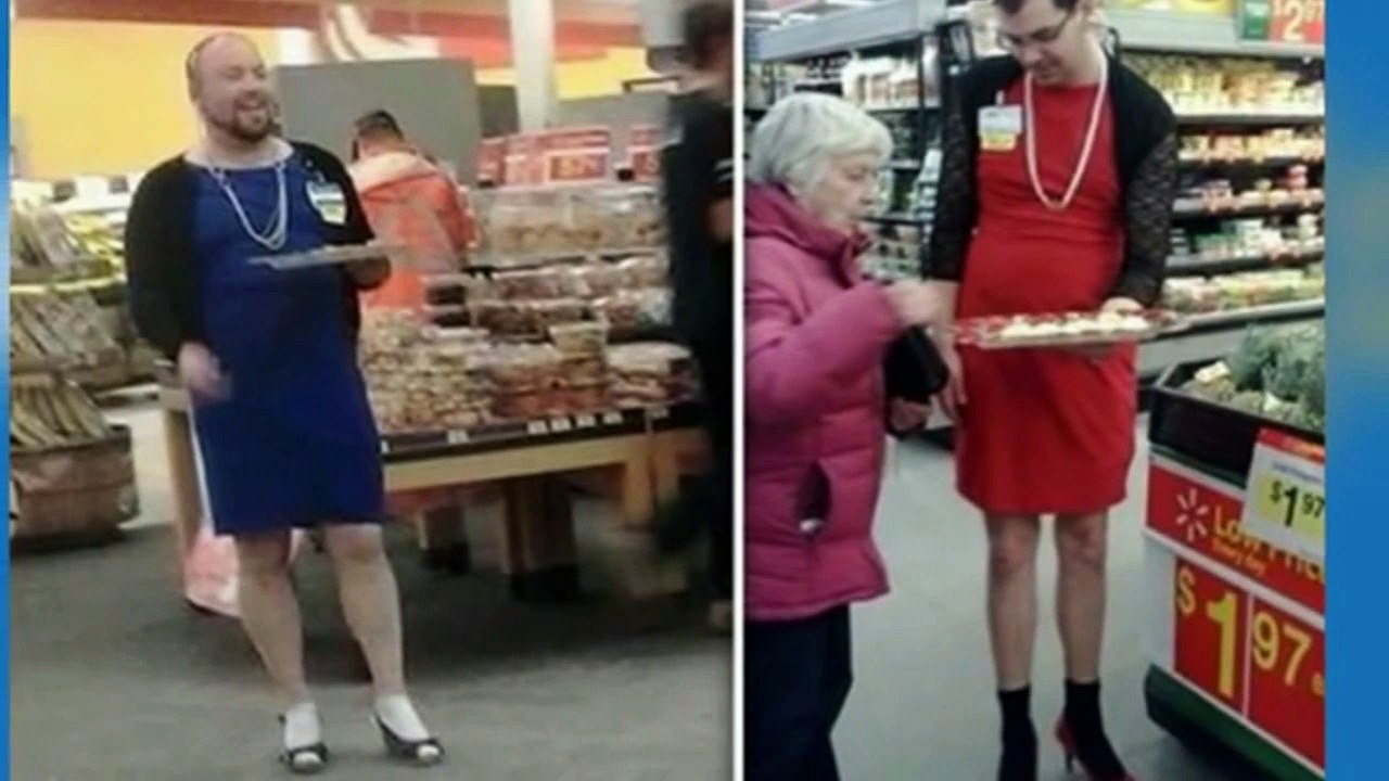gente extraña de compras