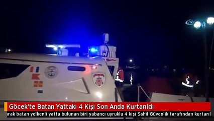Göcek'te Batan Yattaki 4 Kişi Son Anda Kurtarıldı