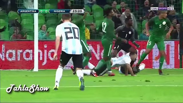 ملخص مباراة الارجنتين ونيجيريا 2-4 [مباراه ودية-نجيرياا تهزم ارجنتين] 14-11-2017
