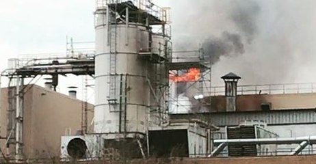 Flames Shoot from Roof of Chicago Chocolate Factory