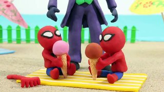 Pink Spidergirl Spiderman VS Joker Superhero Prank Videos Frozen Elsa Stop Motion