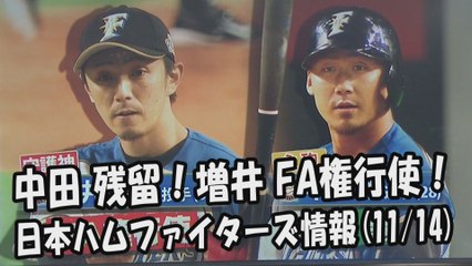 日本ハム 中田翔 残留！増井浩俊 FA権行使！ 2017.11.14 日本ハムファイターズ情報 プロ野球
