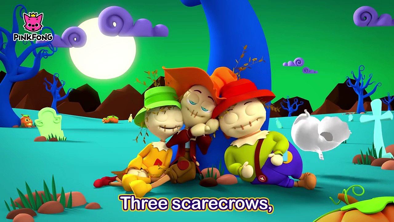 Three Scarecrows _ Halloween Songs _ PINKFONG Songs for Children-jo_xQ4NVB3o