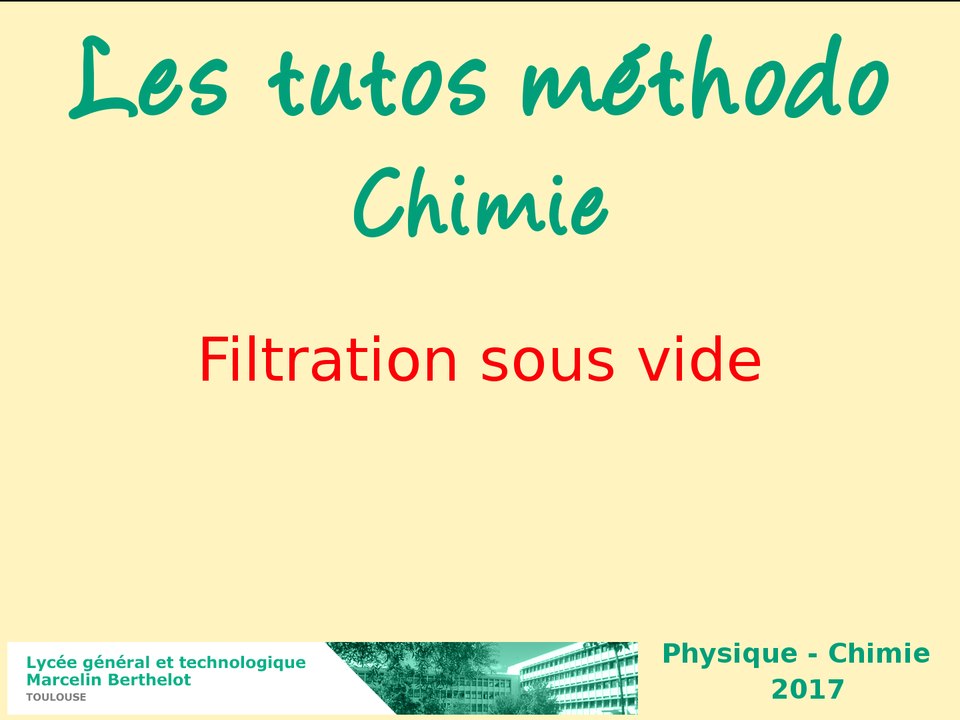 Comment réaliser une filtration sous vide ?