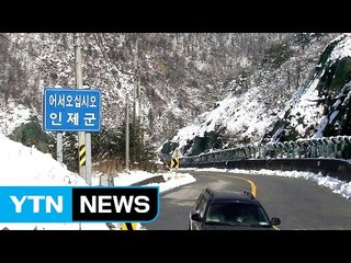 설악산 미시령에 첫 눈...'함박눈'에 겨울 풍경 / YTN