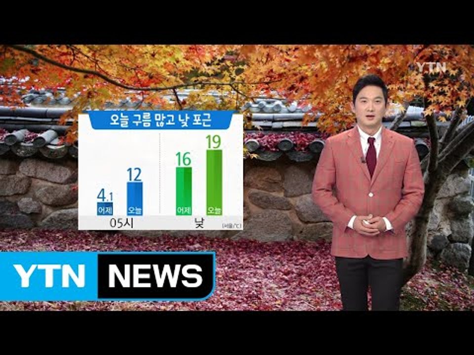 [날씨] 오늘 구름 많고 낮 포근...큰 일교차 주의 / YTN