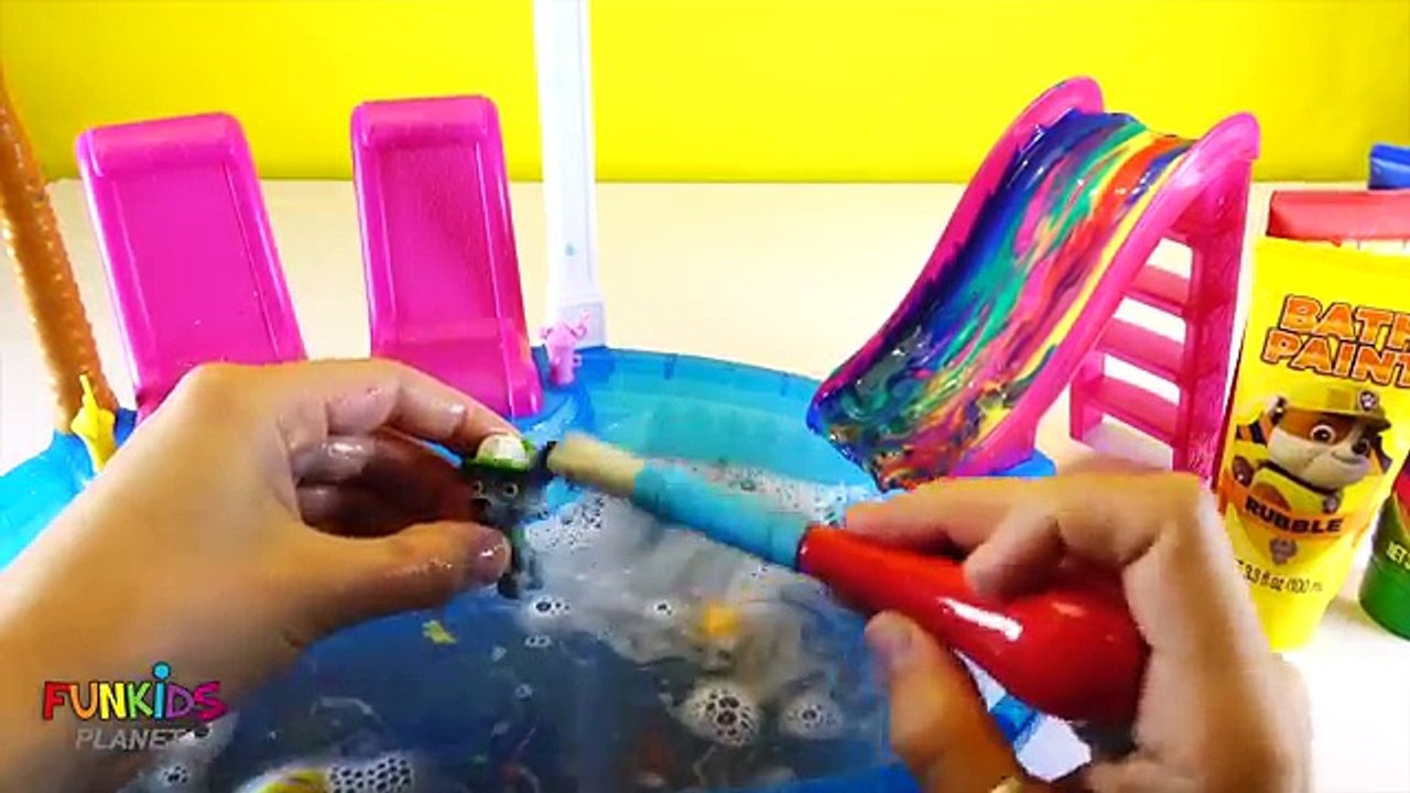 Learn Colors with Bad Baby Skye Chase Paw Patrol Baby Swimming Pool Toys Learning Shapes