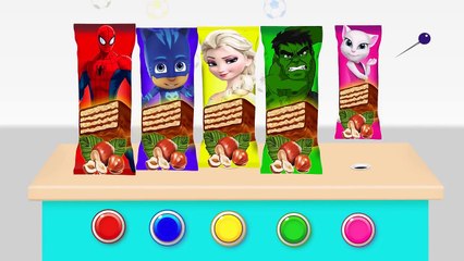 Angela Hulk Elsa Chocolates Finger Family Song Colors Learn