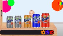 Learn Colors with Colorful Fanta Soccer Balls WOODEN HAMMER Cartoon for Kids Toddlers Babies