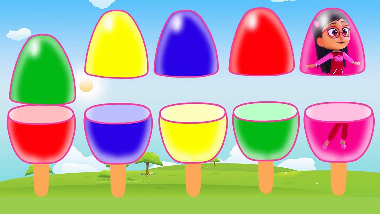 Learn Colors with Colorful Ice Cream Pj Masks Wrongh Heads, Learn Colors with Pj Masks